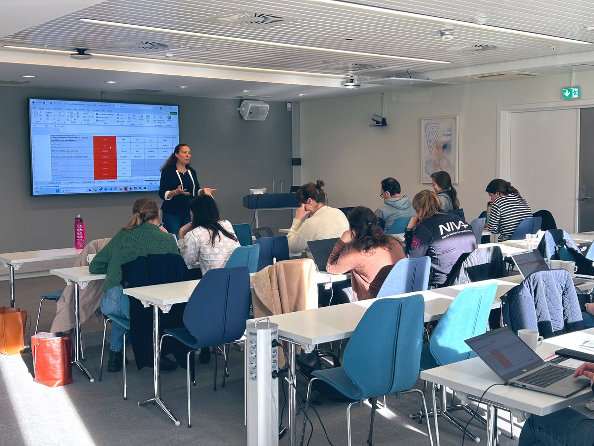 Ending a week full of Horizon Europe courses in sunny Oslo 🇳🇴 🌞 Last exercise of the day with <a href="/gabocsek/">Gabriella Lovasz</a>: how to check internal financial reports in a Horizon Europe project