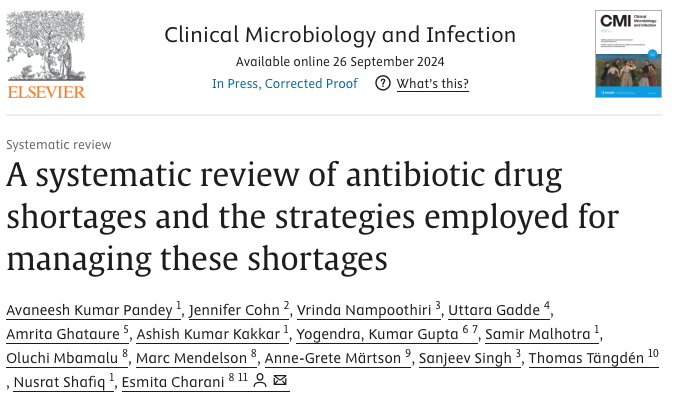 gardp_amr's tweet photo. The lack of access to safe and effective #antibiotics contributes to the emergence and spread of #AMR. 

Learn more about antibiotic drug shortages and strategies employed to manage them in this systematic review, co-authored by GARDP’s @JenniferCohn2

👉https://t.co/tCIsQ1pWVz https://t.co/T5DHtk9MFt