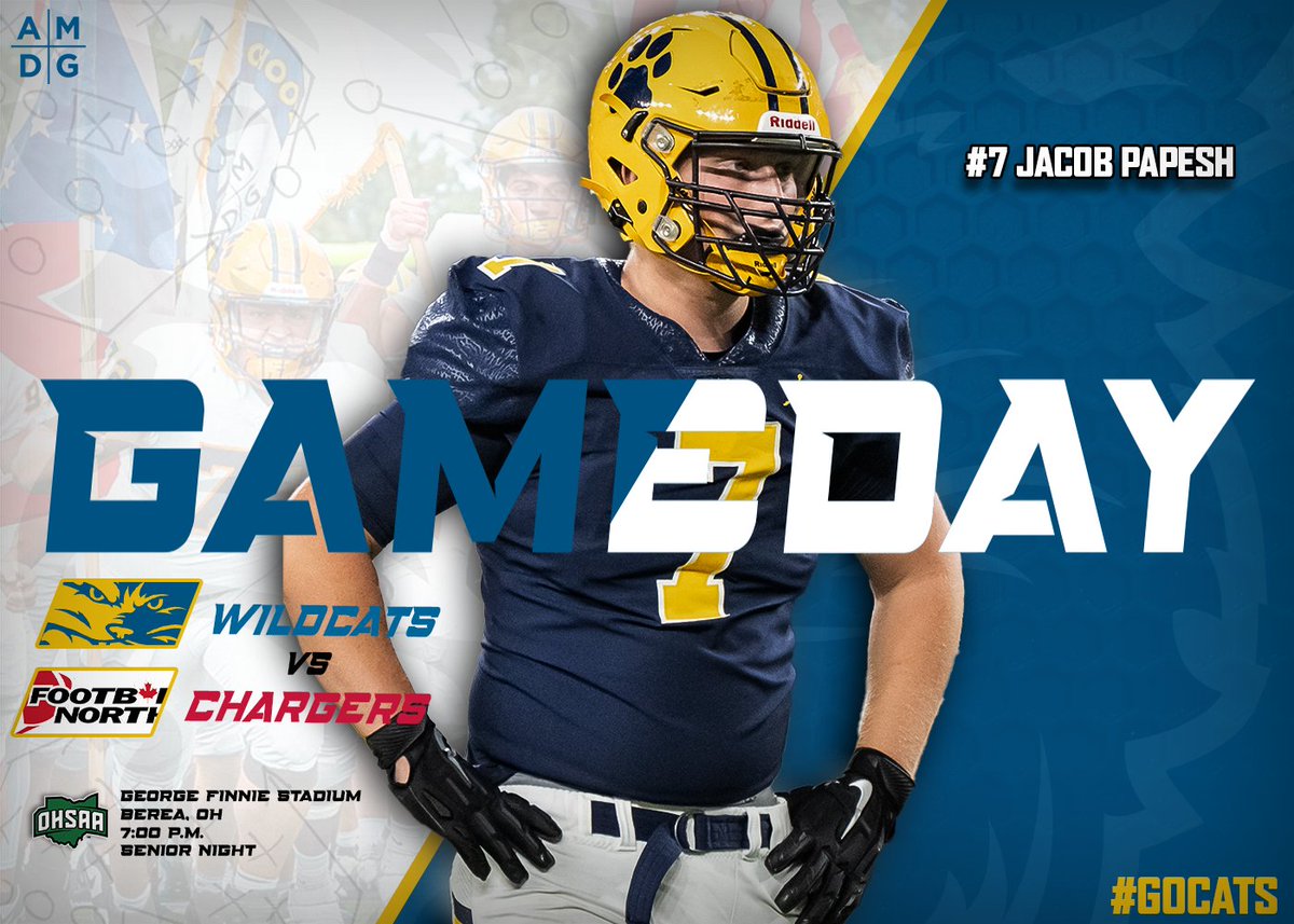FB: GAME DAY! The Wildcats take on Football North-Clarkson (ONT) for Senior Night! Tickets and game coverage can be found below!
#GoCats

🎟️: shorturl.at/OYerA
📻: shorturl.at/aL1V0
📺: shorturl.at/uw70O