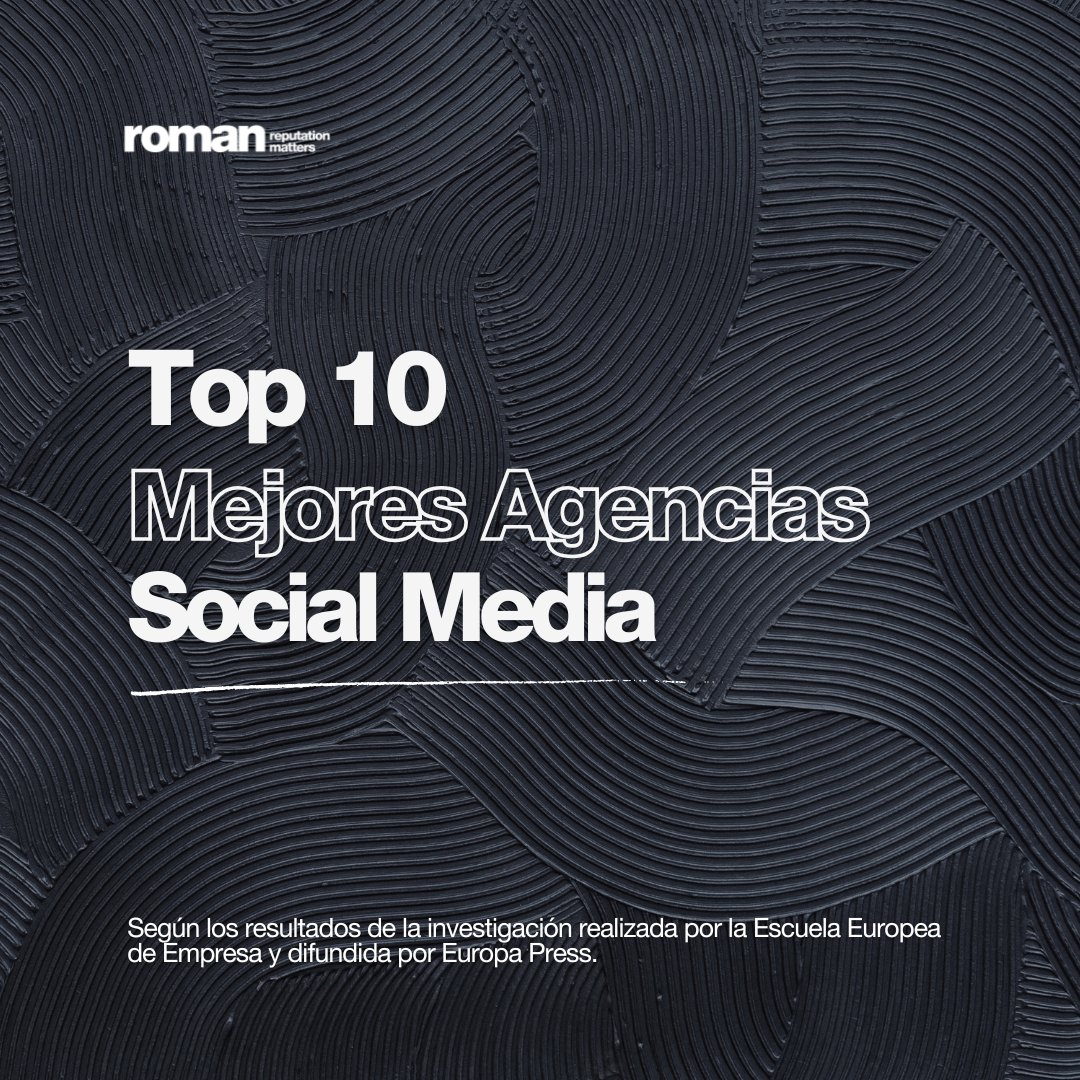 RomanReputation's tweet image. ¡Nos situamos en el top 10 de las Mejores Agencias Social Media en España!

El ranking, elaborado por la Escuela Europea de Empresa, nos destaca como una de las mejores agencias de social media en nuestro país. 

¡Enhorabuena!