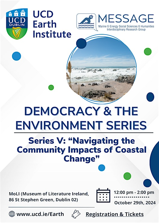 UCD Research (@ucd_research) on Twitter photo 🌊On Tues 29 Oct UCD researchers & stakeholders will come together <a href="/MoLI_Museum/">MoLI – Museum of Literature Ireland</a> to discuss how best to engage with coastal residents to navigate critical changes in the coastal environment.
🔥Just a few tickets remaining! Register at: eventbrite.ie/e/democracy-th… 🌊On Tues 29 Oct UCD researchers & stakeholders will come together <a href="/MoLI_Museum/">MoLI – Museum of Literature Ireland</a> to discuss how best to engage with coastal residents to navigate critical changes in the coastal environment.
🔥Just a few tickets remaining! Register at: eventbrite.ie/e/democracy-th…