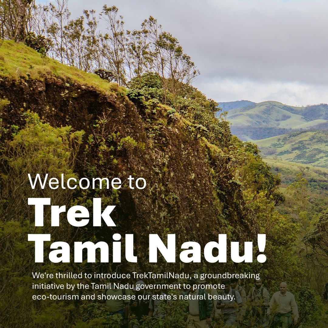 UpdatesChennai's tweet photo. Trek #TamilNadu…🧗‍♂️🏞️
40 trekking trails are now open across 14 districts, including Nilgiris & Kanyakumari by TN Forest Dept. 300 people from the tribal & rural communities have been trained to serve as Eco-guides. Trek participants will receive trekking gear & an insurance cover too. One can see a 3D view before choosing your trek.
🔗 https://t.co/OBe98wAsYp
