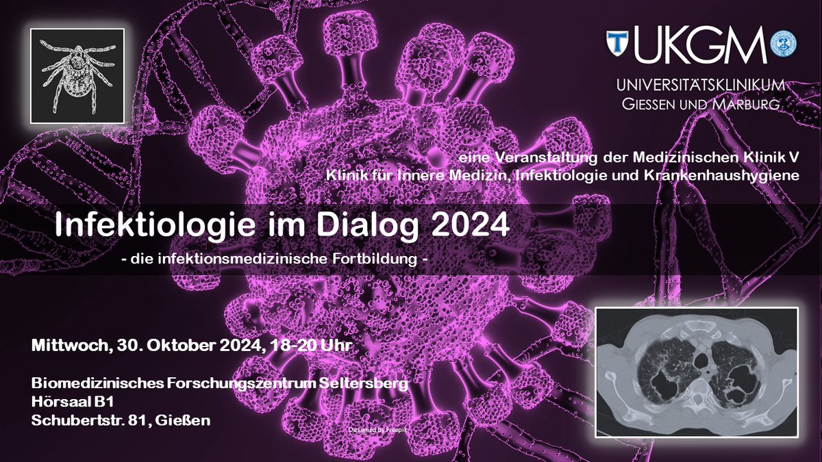 UKGM Gießen und Marburg (@ukgm_presse) on Twitter photo #Veranstaltungshinweis (30. Oktober 2024)
#Infektiologie im Dialog
(18 bis 20 Uhr, #Gießen, Schubertstraße 81, Hörsaal B1)
#JLU #UKGM <a href="/HeroldLab/">Herold Lab</a>
ukgm.de/ugm_2/deu/ugi_… #Veranstaltungshinweis (30. Oktober 2024)
#Infektiologie im Dialog
(18 bis 20 Uhr, #Gießen, Schubertstraße 81, Hörsaal B1)
#JLU #UKGM <a href="/HeroldLab/">Herold Lab</a>
ukgm.de/ugm_2/deu/ugi_…