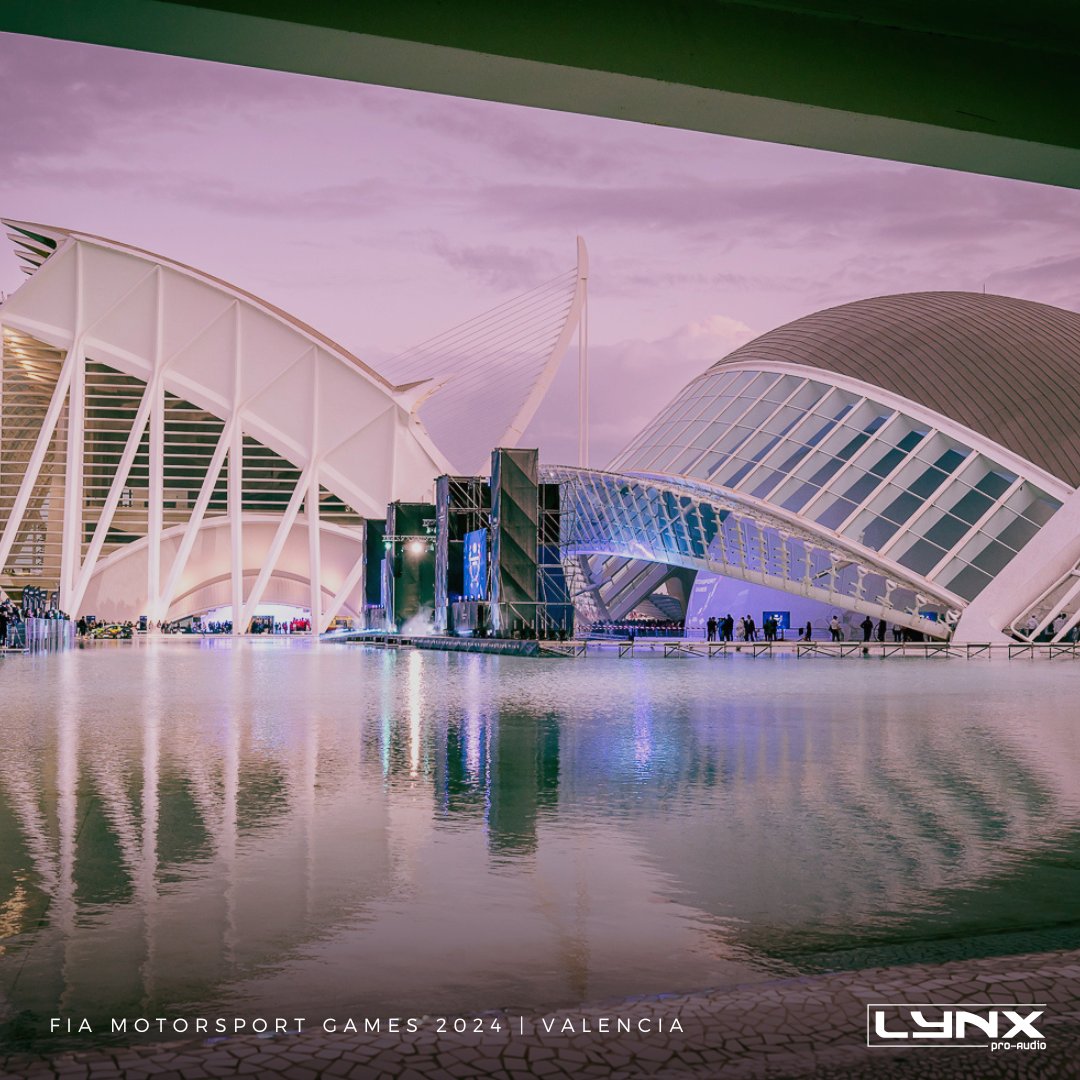 Lynx_Pro_Audio's tweet photo. Nearly 800 athletes kicked off the FIA Motorsport Games at the Ciutat de les Arts i les Ciències in Valencia. Lynx Pro Audio powered the sound for this unforgettable event. 🏁 

@CACCiencies

#FIAMotorsportGames #Valencia2024 #ProfessionalAudio #LynxProAudio #CiutatDeLesArts https://t.co/SSR6lajJsG
