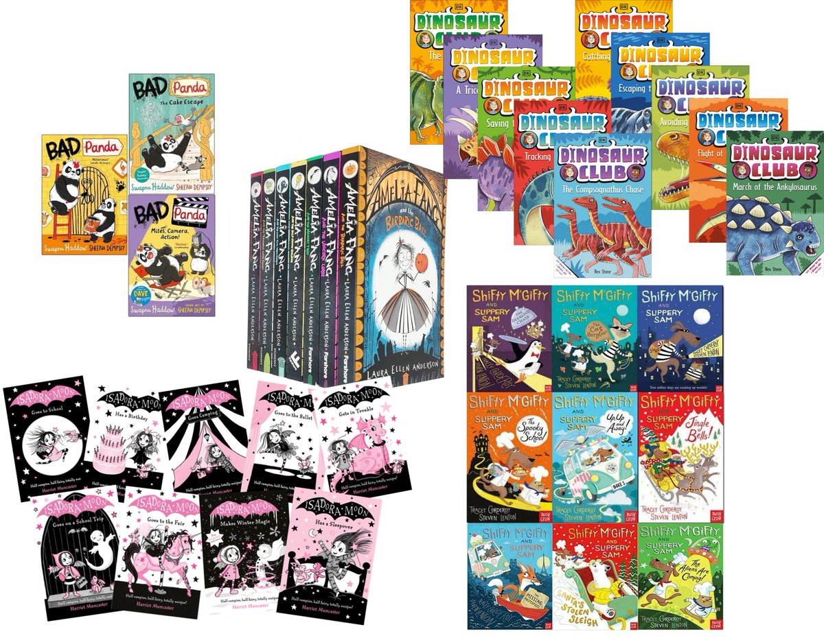 MoominSally's tweet image. Looking back over books borrowed this term, these series are the favourites so far. Any recommendations for the next books to buy?
Thank you amazing authors and illustrators
@johngreenart @markbradleyart @jamiesmart @H_Muncaster @Lillustrator @TraceyCorderoy @StevenLenton