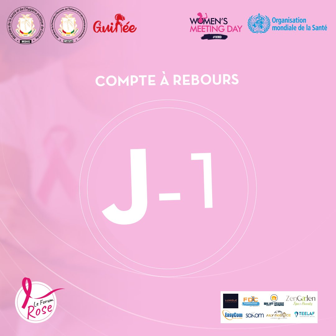 🌸 J-1 avant Le Forum Rose ! 💖 Nous vous attendons pour un moment de solidarité et d’espoir dans la lutte contre le cancer du sein. Carte d’invitation requise, live disponible pour tous ! 🎀

#LeForumRose #OctobreRose #Solidarité #EnsembleContreLeCancer