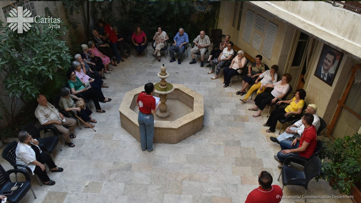 caritassyria's tweet photo. #Psychological_Support Team at CS-Aleppo Office, visited St. Mansour Home for #Elderly and checked on conditions of those who have difficulty in mobility. #Fun_Day was also held for everyone, through Activities that commensurate with their Health Condition and Kinetic Abilities. https://t.co/Oi5miXi7SX