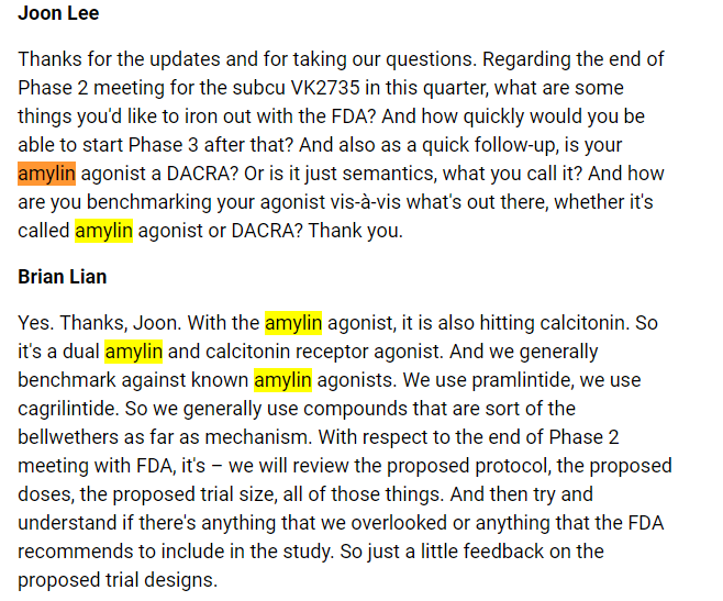 doepke_michel's tweet photo. $VKTX CEO Lian on #amylin program (source: Q3 earnings transcript). #DACRA $LLY $NVO $ZEAL $GUBRA https://t.co/JJJ8Hbj5yG
