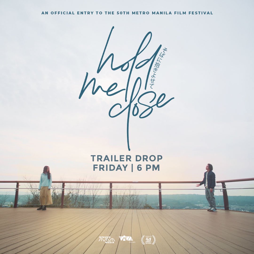 VIVA_Films's tweet photo. Bringing your hearts CLOSER this Christmas.

Abangan ang #HoldMeCloseTrailer this Friday, October 25, 6 PM! 

#JuliaBarretto #CarloAquino
#MMFF2024 #MMFF50 https://t.co/FoM7ADfKUj