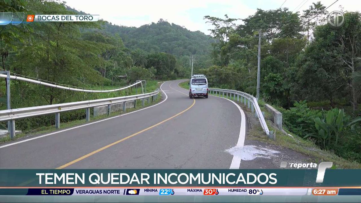 En Bocas del Toro los moradores de la comunidad fronteriza Las Delicias temen quedar incomunicados debido a un socavón que se ha formado debajo de la carretera.
#TReporta