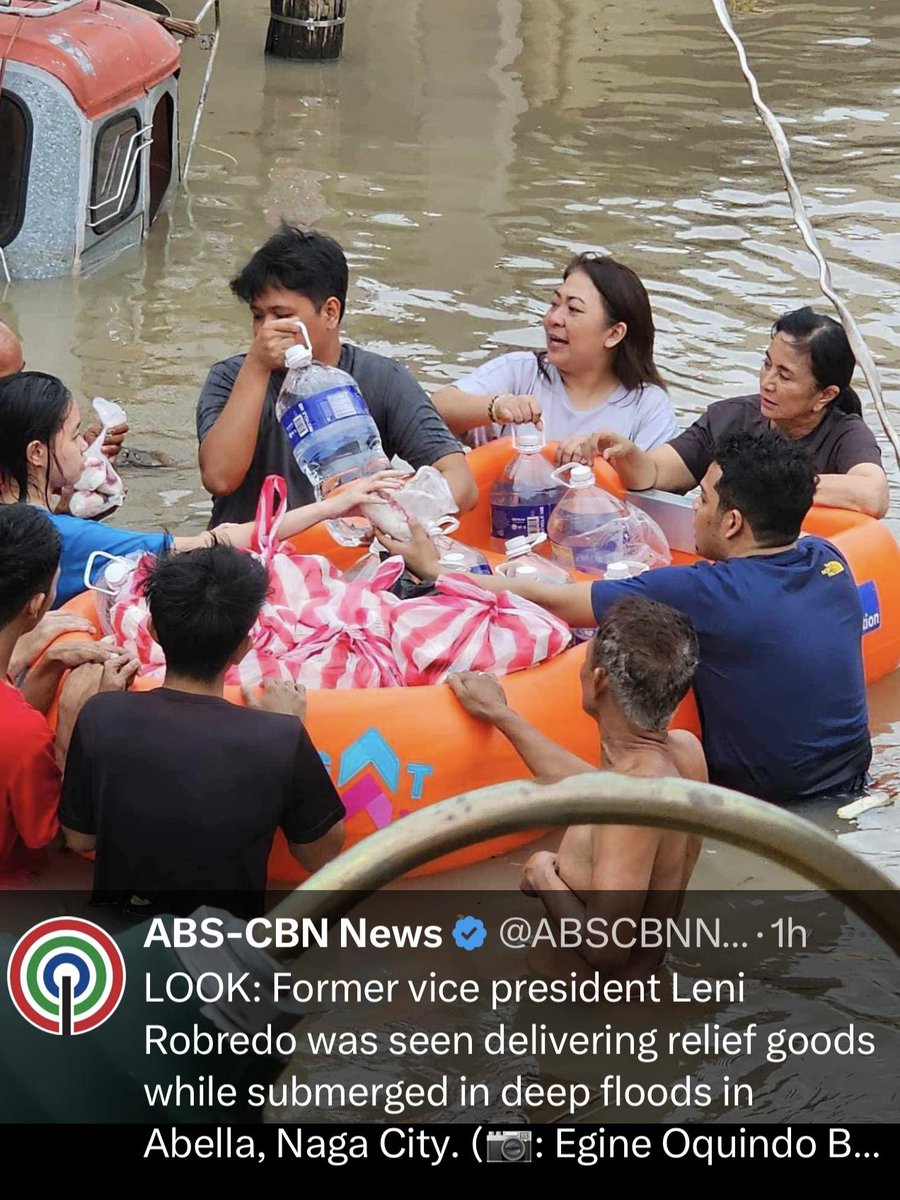 Karen Davila (@iamkarendavila) on Twitter photo This act of service just jumps at you.
May this serve as an inspiration to us all… more so to our elected officials.
Kung nais po ninyong tumulong sa mga biktima ng Bagyong Kristine, you may donate thru the ABSCBN Foundation and <a href="/angatbuhay_ph/">Angat Buhay</a> 🇵🇭 Let us all do our part This act of service just jumps at you.
May this serve as an inspiration to us all… more so to our elected officials.
Kung nais po ninyong tumulong sa mga biktima ng Bagyong Kristine, you may donate thru the ABSCBN Foundation and <a href="/angatbuhay_ph/">Angat Buhay</a> 🇵🇭 Let us all do our part