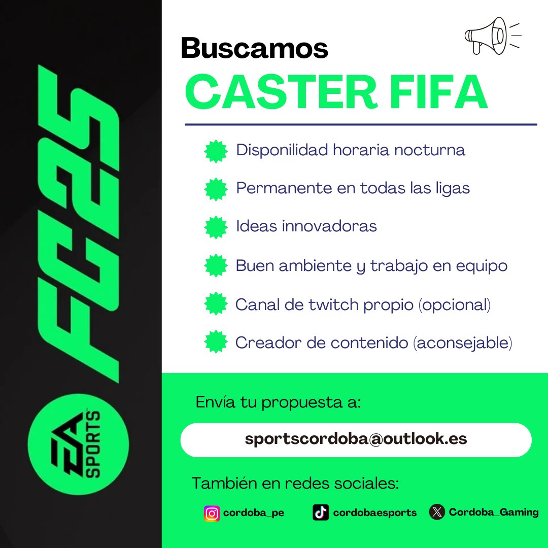 🔉 ¡NO DUDES EN CONTACTARNOS! 🔉

#FC25 #fifa #caster #eaesports