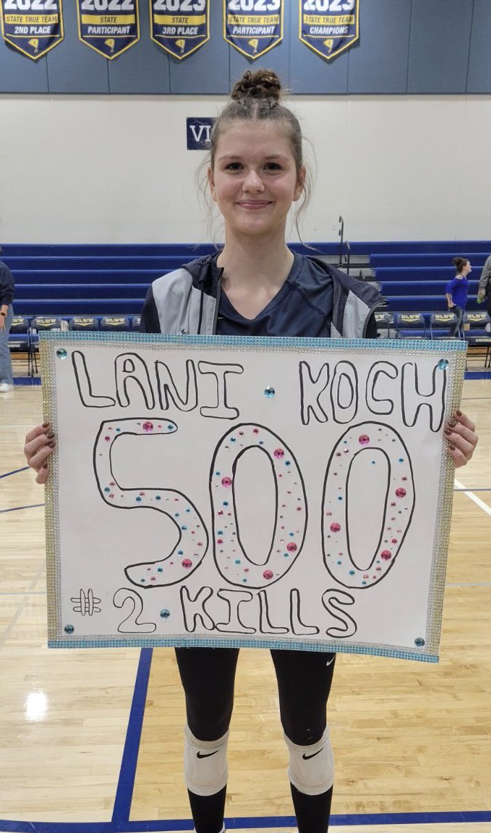 Congratulations to Lani Koch on getting her 500th kill in last nights game! #together