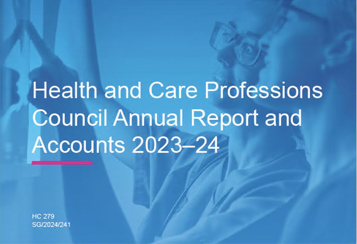 Today we have published our Annual Report and Accounts 2023-24. 

You can read and download the report on our website: 

hcpc-uk.org/resources/repo…