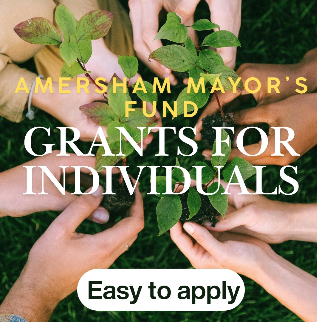 LAST CALL! Deadline on Monday (28th Oct @ 5pm)

Grants of up to 400 available for individuals who want to carry out a project to support Amersham (town, community or your street). 

Info &amp; application form on <a href="/AmershamTC/">Amersham TC</a> website: 
amersham-tc.gov.uk/mayors-fund-sm…