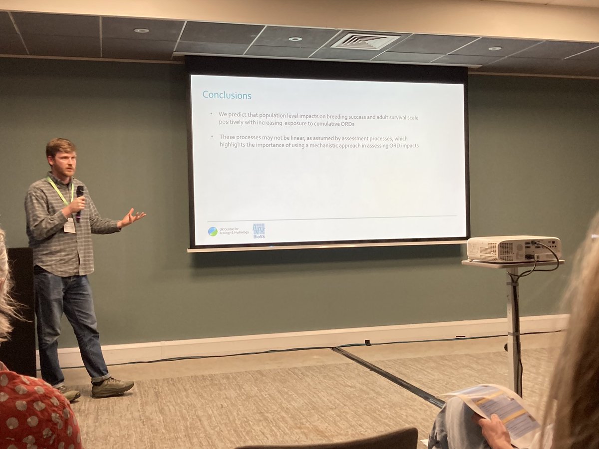 Francis Daunt (@francisdaunt) on Twitter photo Excellent talk by <a href="/Tony_Auk/">Christopher Pollock</a> on cumulative effects of #offshorewind farms on #seabirds using an individual-based modelling approach.
#BOUasm24 #SESH2 Excellent talk by <a href="/Tony_Auk/">Christopher Pollock</a> on cumulative effects of #offshorewind farms on #seabirds using an individual-based modelling approach.
#BOUasm24 #SESH2