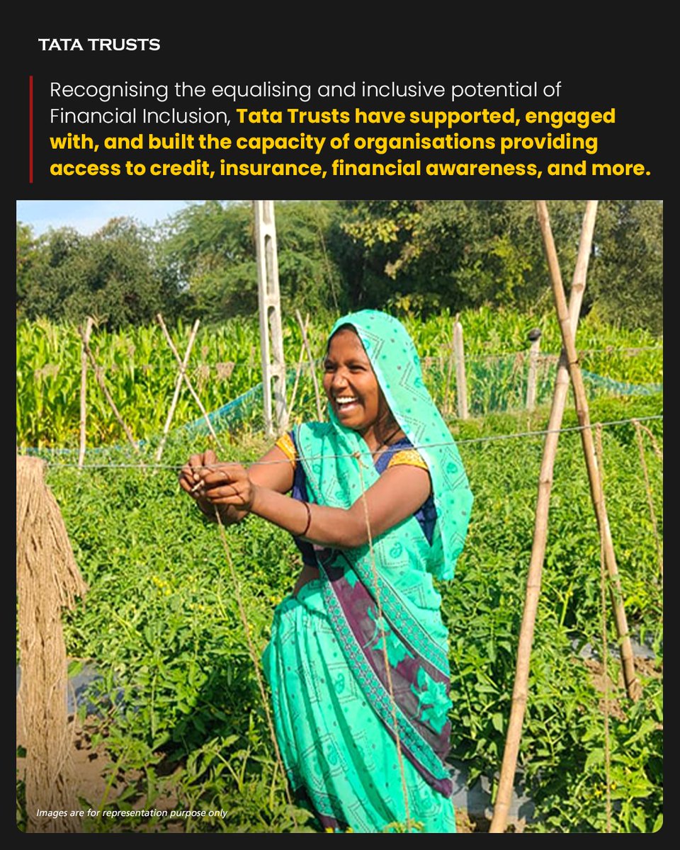 tatatrusts's tweet photo. Tata Trusts have supported, engaged with, and built the capacity of organisations providing access to credit, insurance, financial awareness, and more.
#Finance #FinancialInclusion #FinancialFreedom #LearnWithUs #Simplified #SocialSectorSimplified #SDGs #TataTrusts https://t.co/wIyC2OtWVe