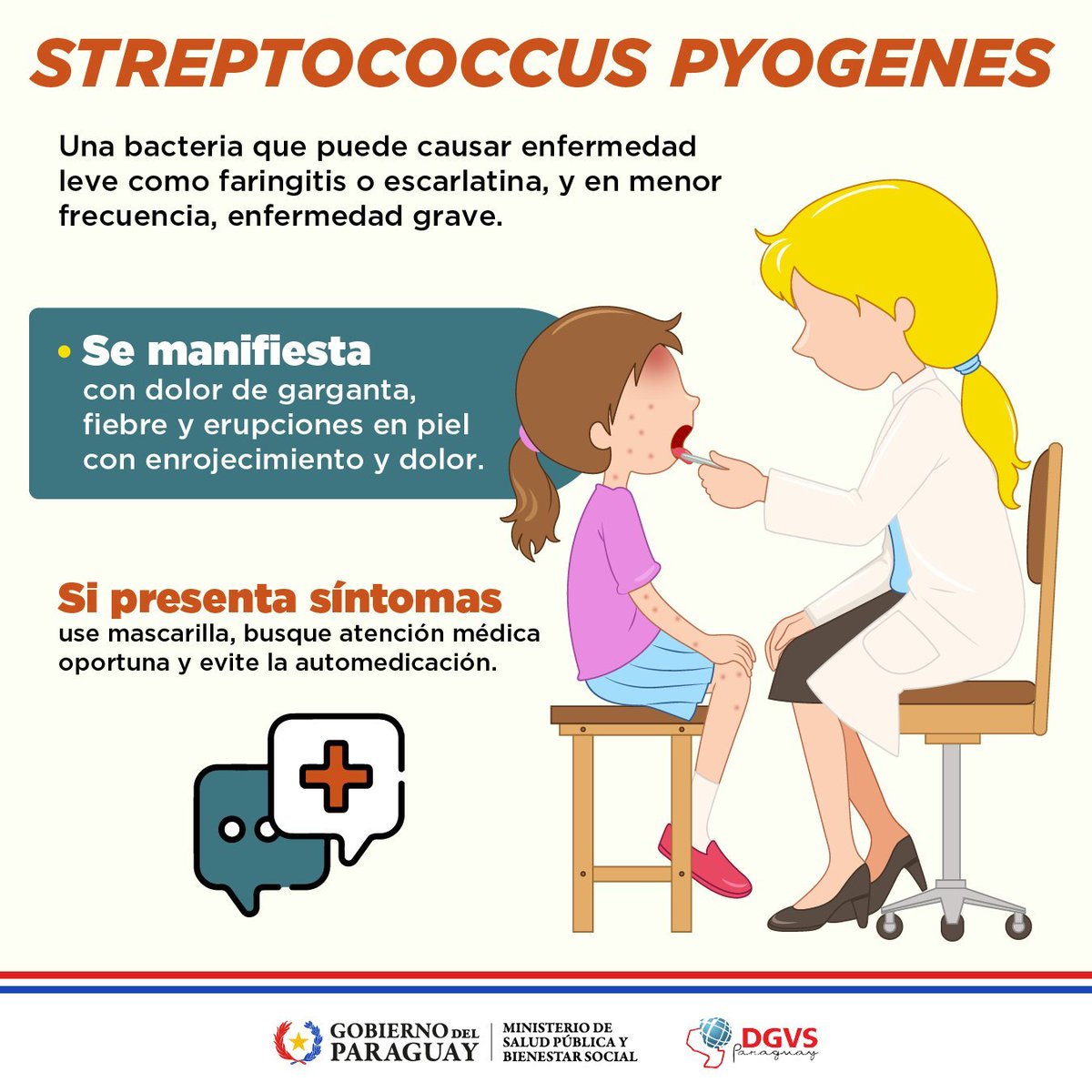 vigisaludpy's tweet photo. 🦠| #StreptococcusPyogenes: bacteria que causa infecciones respiratorias y en piel, leves a graves  

El contagio se produce por gotitas respiratorias, contacto directo con personas infectadas y por contacto con objetos o superficies contaminadas.

➕ℹ️ https://t.co/Px8I0YBh7J https://t.co/Rgms7HNDiX