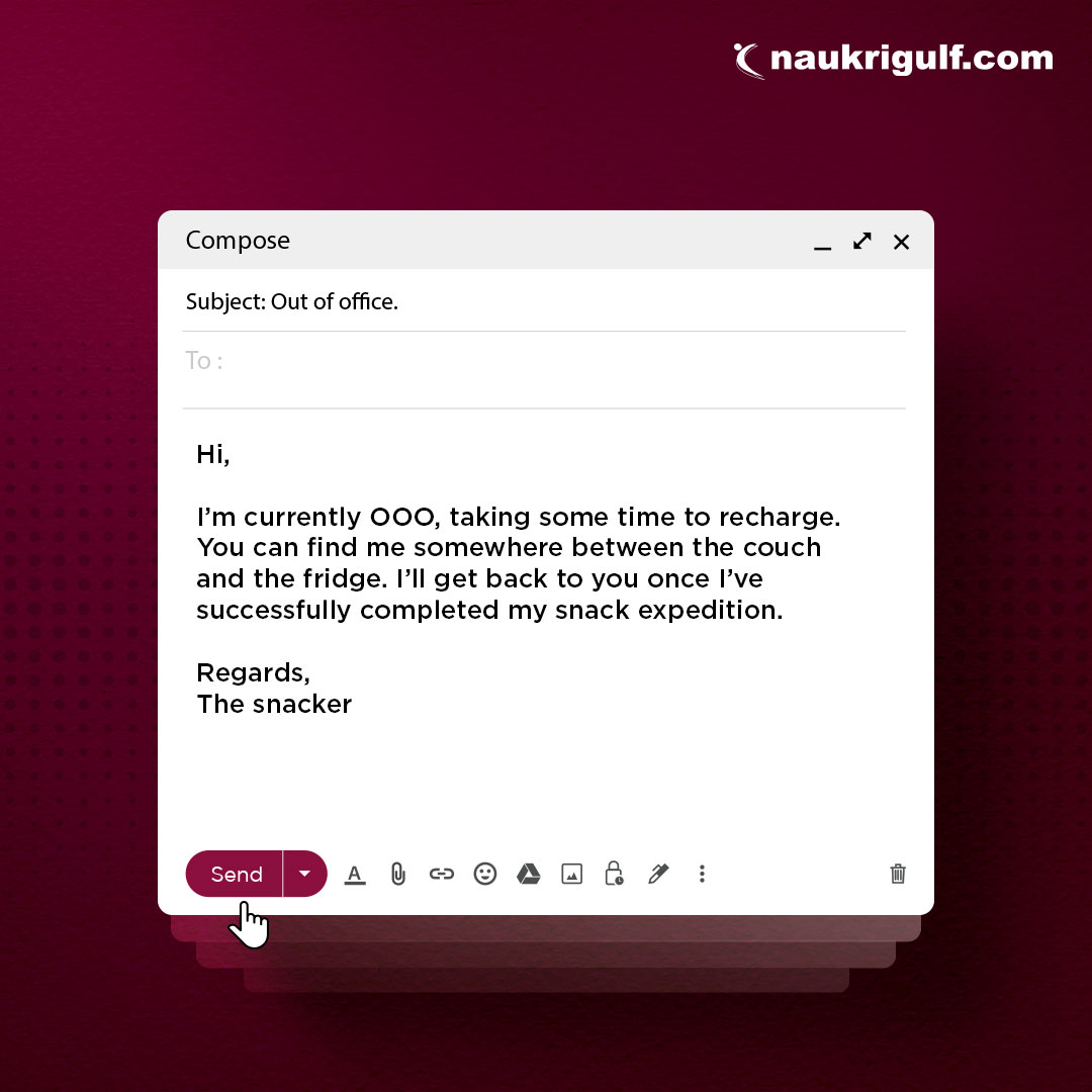 Naukrigulf's tweet photo. Here’s something from us but what are some of the best OOO messages you’ve come across or written? Tell us below

#naukrigulf #corporate #humour https://t.co/ProWKjz7o5
