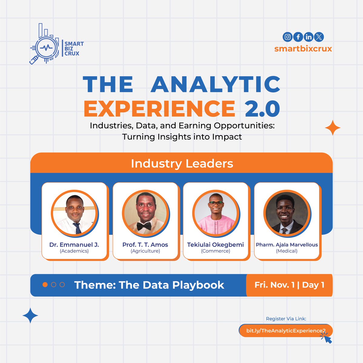 smartbizcrux's tweet photo. Discover how key industries—Agriculture, Medical, Commerce, and Academia—are harnessing the power of data and analytics to fuel innovation and boost efficiency. 

To register click on the link below⬇️

https://t.co/1iW2zxYOu9…

#TAE2 
#theanalyticexperience https://t.co/44JA4mwUtb