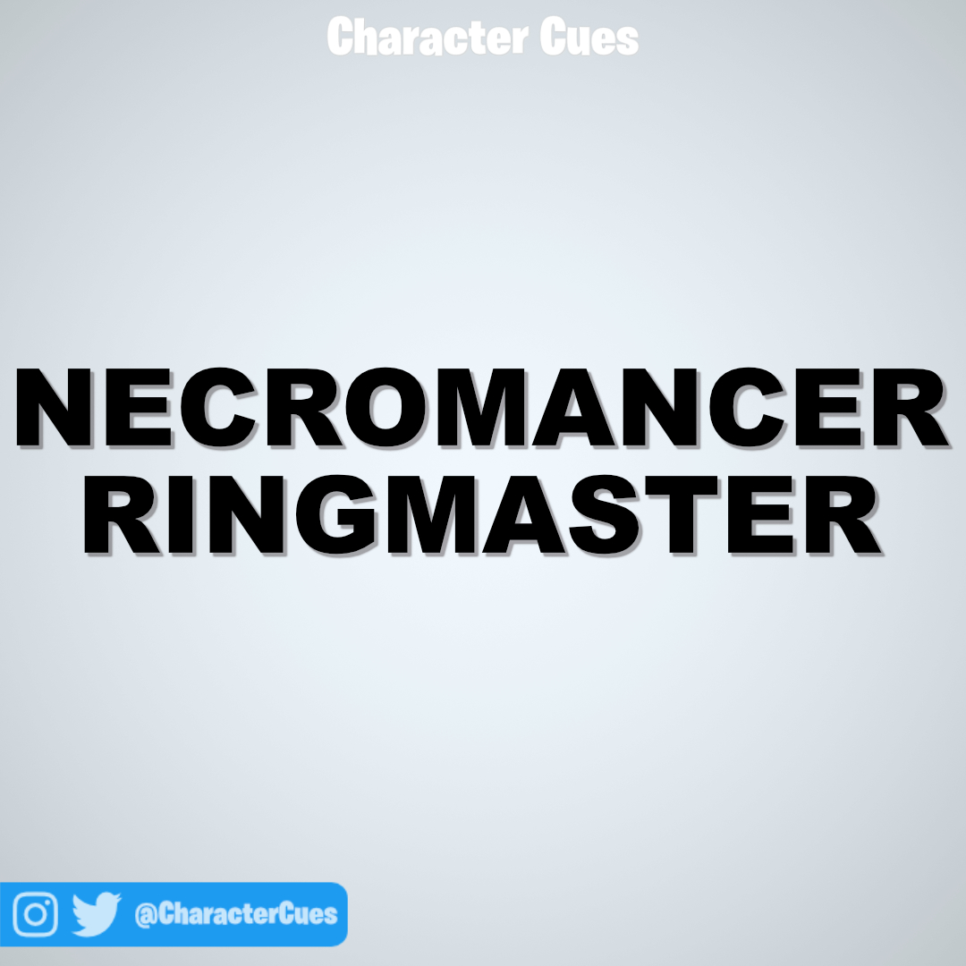 In a blood-red tailcoat and skull-adorned top hat, he commands the undead with eyes glowing with black magic and a cursed cane. He leads skeleton clowns and ghostly performers, creating a macabre sinister circus. #hauntober
