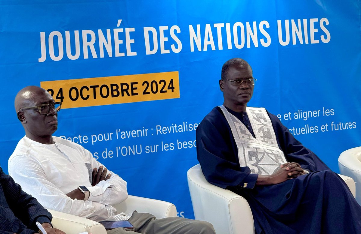 drelhadjiAdiouf's tweet photo. J'ai représenté ce jeudi 24 Octobre 2024 Madame @YassineFall, Ministre de l'Intégration Africaine et des Affaires Etrangères à la Célébration de la Journée Internationale des Nations Unies à la Place du Souvenir Africain. 

Cette journée est l'occasion de réfléchir sur les réalisations de l'ONU et sur les défis encore à relever. Bâtie sur les cendres de la guerre, l’ONU incarne notre attachement commun aux idéaux de paix, de justice et de liberté qui fondent la communauté des nations.

J'ai profité de l'occasion, au nom de Mme la ministre, pour rendre un vibrant hommage aux martyrs dela paix qui au péril de leur vie, les idéaux des Nations Unies enbandoulière, ont contribué à replacer au cœur de nospréoccupations prioritaires la paix et la sécurité internationales, le développement et les droits de l’homme; trois piliers quiservent de viatique a l’action des Nations Unies. 

Elhadj Abdourahmane DIOUF - MESRI