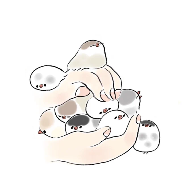 手にしあわせ#文鳥の日 