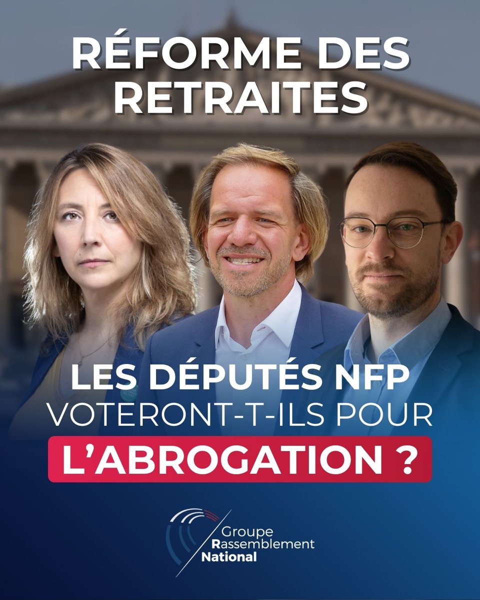 Th_Bnrdt's tweet photo. Les députés #NFP d'Alsace : @sandraregol, @ThierrySother et @EmmanFernandes voteront-ils pour l’abrogation de la réforme des retraites ? 🗳️

C’était leur promesse de campagne, respecteront-ils leurs électeurs ou agiront-ils par pur sectarisme ?

Réponse le 31 octobre. 🤡 https://t.co/BuPYiJNHLB