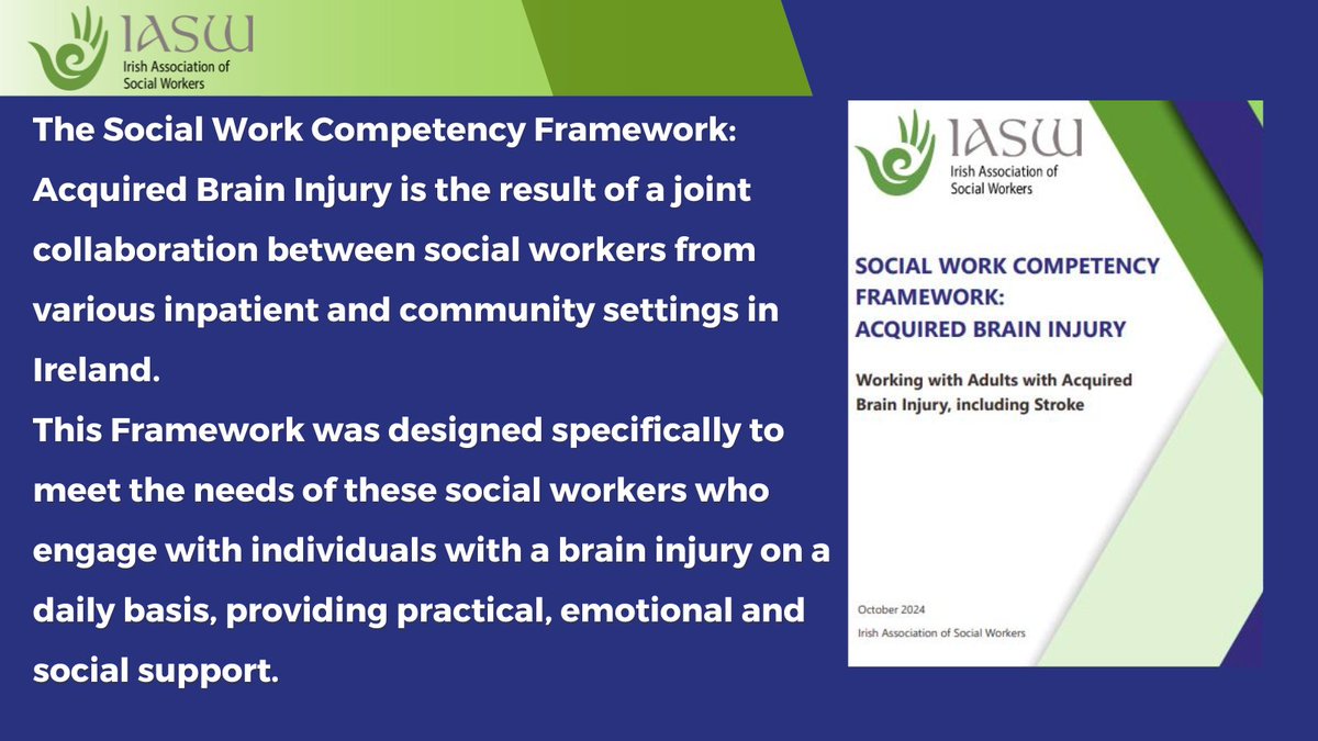 IASW (@iasw_irl) on Twitter photo The IASW has published the Social Work Competency Framework: Acquired Brain Injury has been developed to support social workers who work specifically with adults who have an Acquired Brain Injury (ABI)
Read the publication here: iasw.ie/publications-f…
<a href="/philbutlercross/">Phil Butler</a> The IASW has published the Social Work Competency Framework: Acquired Brain Injury has been developed to support social workers who work specifically with adults who have an Acquired Brain Injury (ABI)
Read the publication here: iasw.ie/publications-f…
<a href="/philbutlercross/">Phil Butler</a>