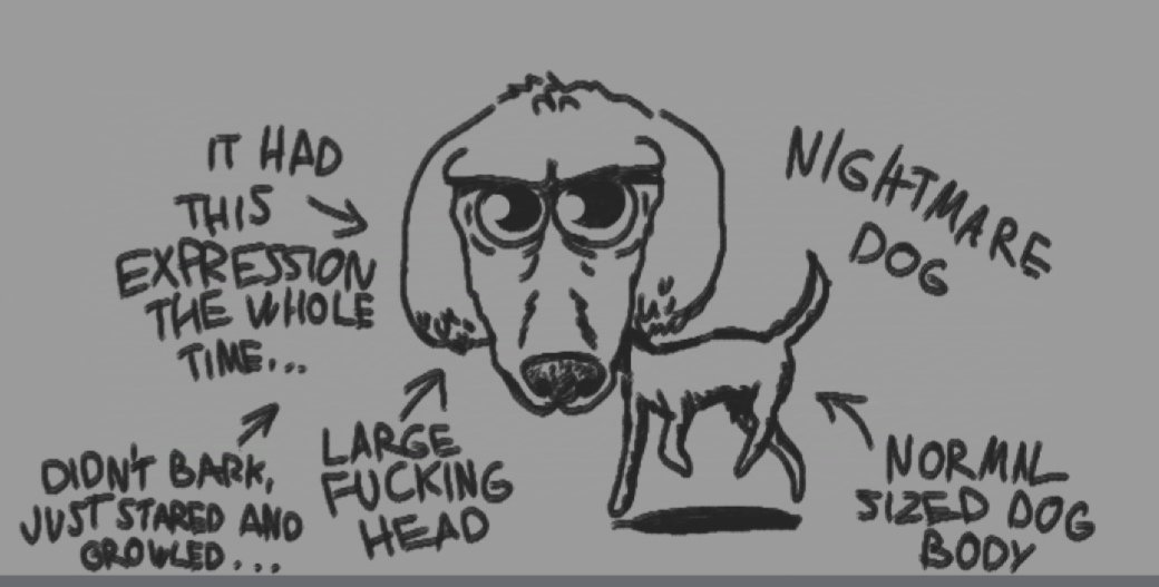 scribblespace_'s tweet image. A few days ago I had a dream where I got chased by this fucking thing... I wish was kidding...
