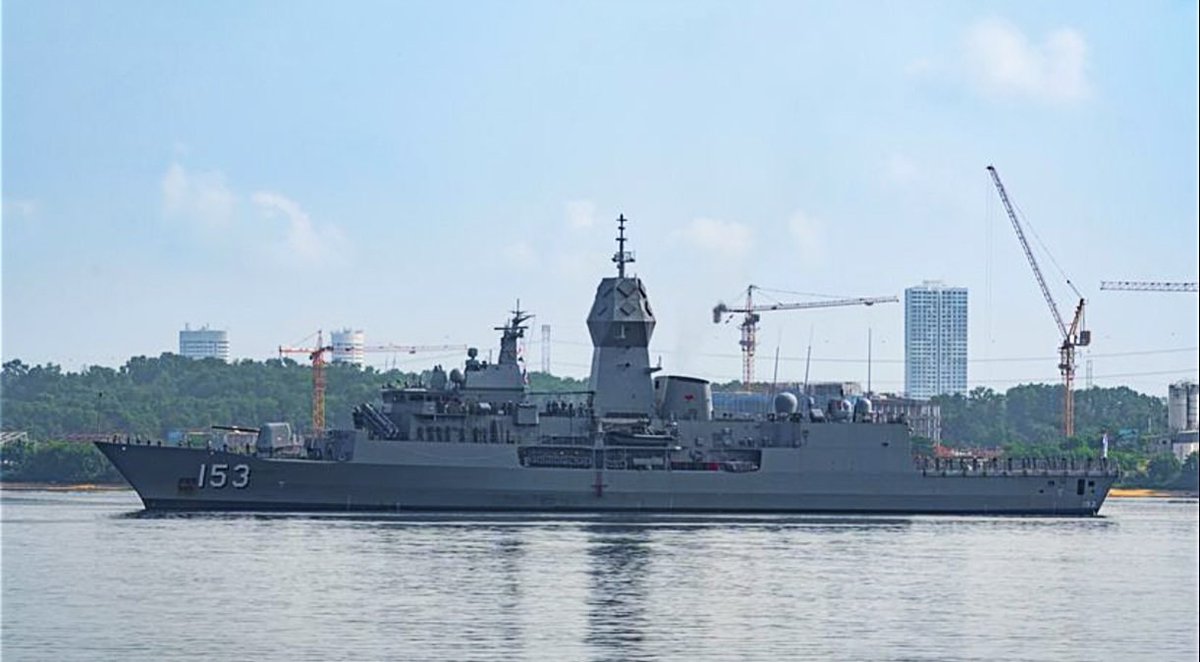 WarshipCam's tweet photo. Royal Australian Navy Anzac-class frigate HMAS Stuart (FFH 153) coming into Singapore - October 24, 2024 #hmasstuart #ffh153
SRC: INST- yplanesonly https://t.co/fgbJf8d9p3