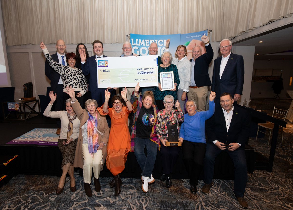 LimerickCouncil's tweet image. Patrickswell Tidy Towns crowned Limerick Going For Gold overall champions for 2024!

Read in Full: limerick.ie/council/newsro…

#LimerickEdgeEmbrace #TidyTowns #GoingforGold @moranjohna1 @DanMcSweeneyFG