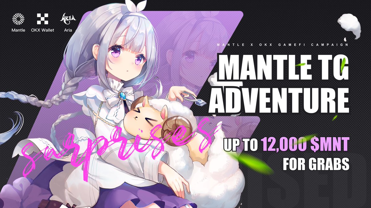 ⭐️Mantle x OKX GameFi Campaign⭐️

👑Hello adventurers! We are excited to announce that ARIA will be participating in the Mantle TG Adventure event. The event starts on October 24 at 12:00 UTC and will run for 14 days. 👍

🔥This event is hosted by Mantle and OKX Wallet, offering