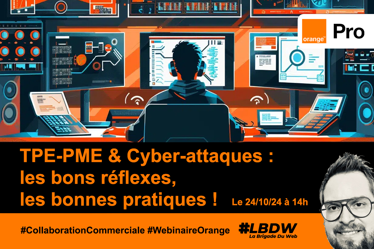 Le hashtag à suivre en ce début d'après-midi : #WebinaireOrange.
Un webinaire pour les pros, entrepreneurs et PME/TPE, sur la cybersécurité. 
👉 Faut-il avoir une stratégie pour vous protéger ?
Vous saurez tout ce que vous devez savoir pour vous protéger vous et votre business...