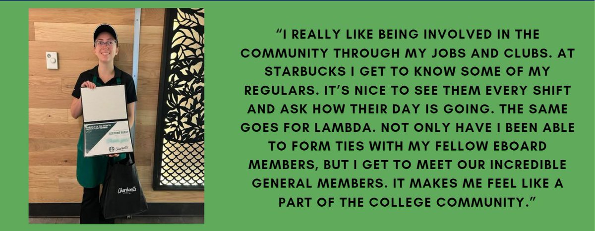 DevTC333's tweet image. Subject: Jo Burry
Favorite song: Work Song by Hozier
Jo shows school spirit by being involved in the YCP community!
#SPM230 #YCPhunt