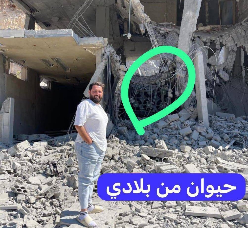 A Lebanese “civilian” takes a photo of a “civilian” building bombed by Israel 👇

Fun fact: Hezbollah rockets are still visible in the rubble 🤡