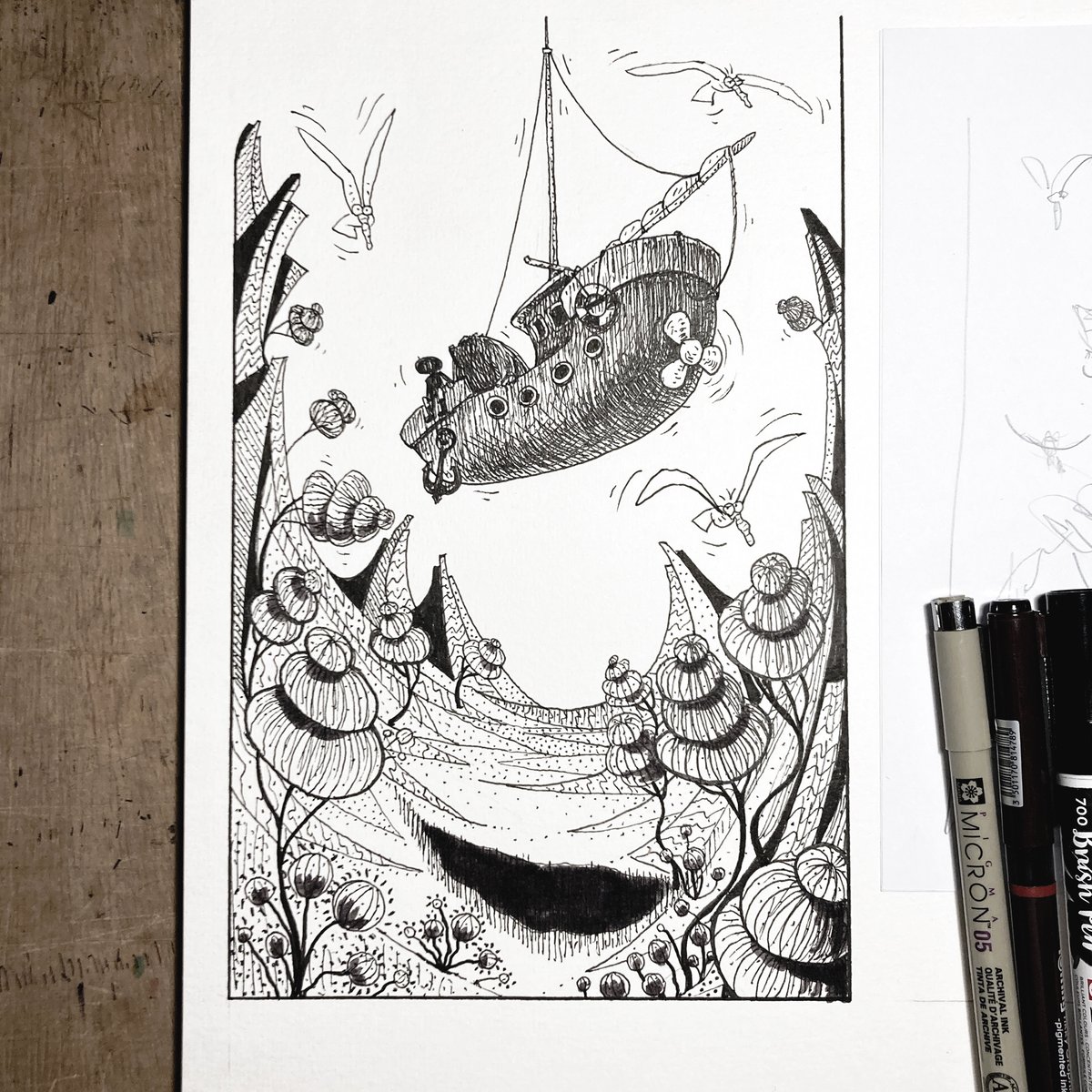 #inktober2024 
Day 24, “Expedition”
#inktober2024day24 #ink