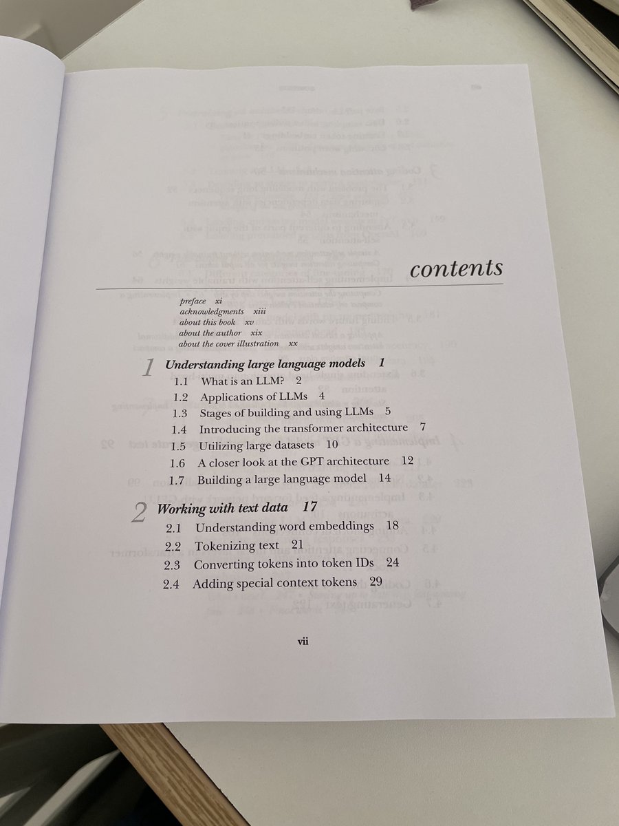 santiviquez's tweet image. I’m thinking about organizing a study group to go
@rasbt's latest book, Build a Large Language Model from Scratch.
The idea is to read a chapter beforehand and then meet each week on Zoom to discuss, compare notes, and learn from each other.
I think we can cover it in 6 weeks!