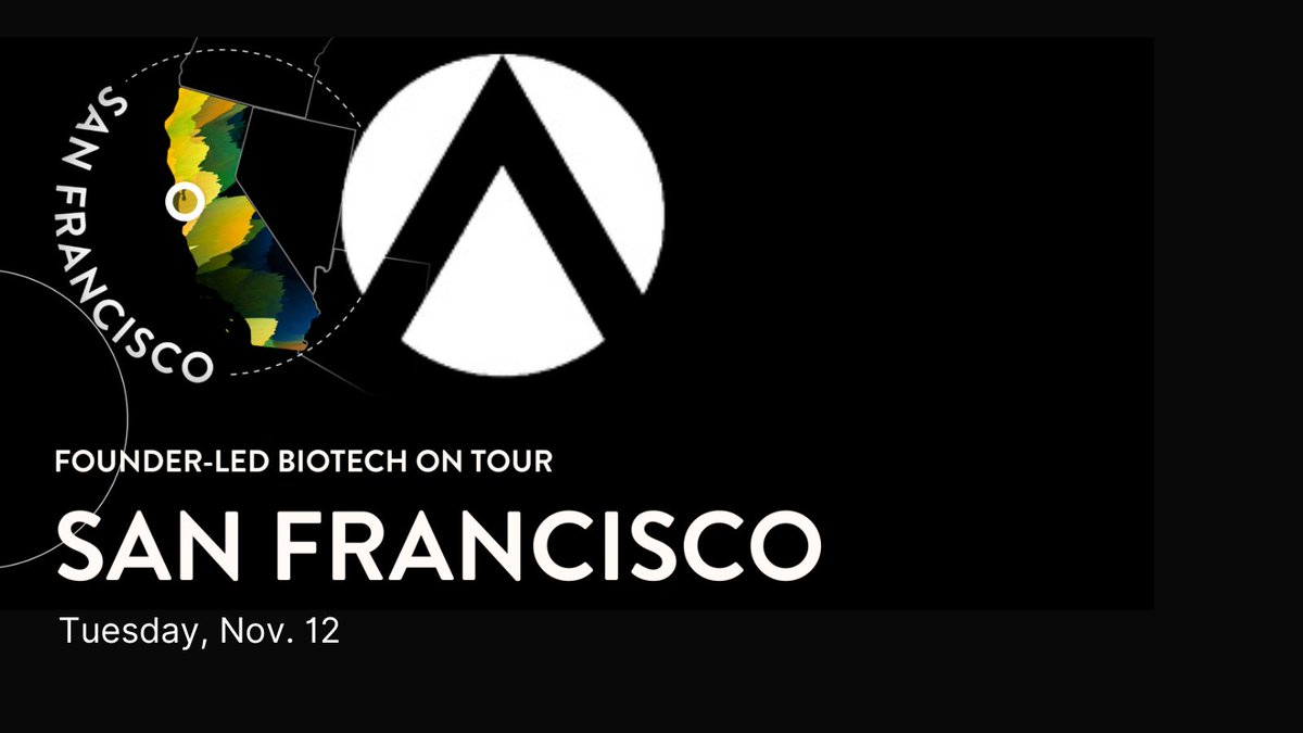 AtomicAICo's tweet image. We're excited to welcome @pillar_vc to the San Francisco stop of the Founder-led Biotech Tour. Join Atomic AI and our fellow SF company co-hosts at this unique gathering of biotech founders, PhDs, investors & leaders.