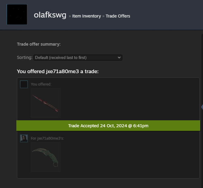 olafkswg - Buying Skins 95% tweet media