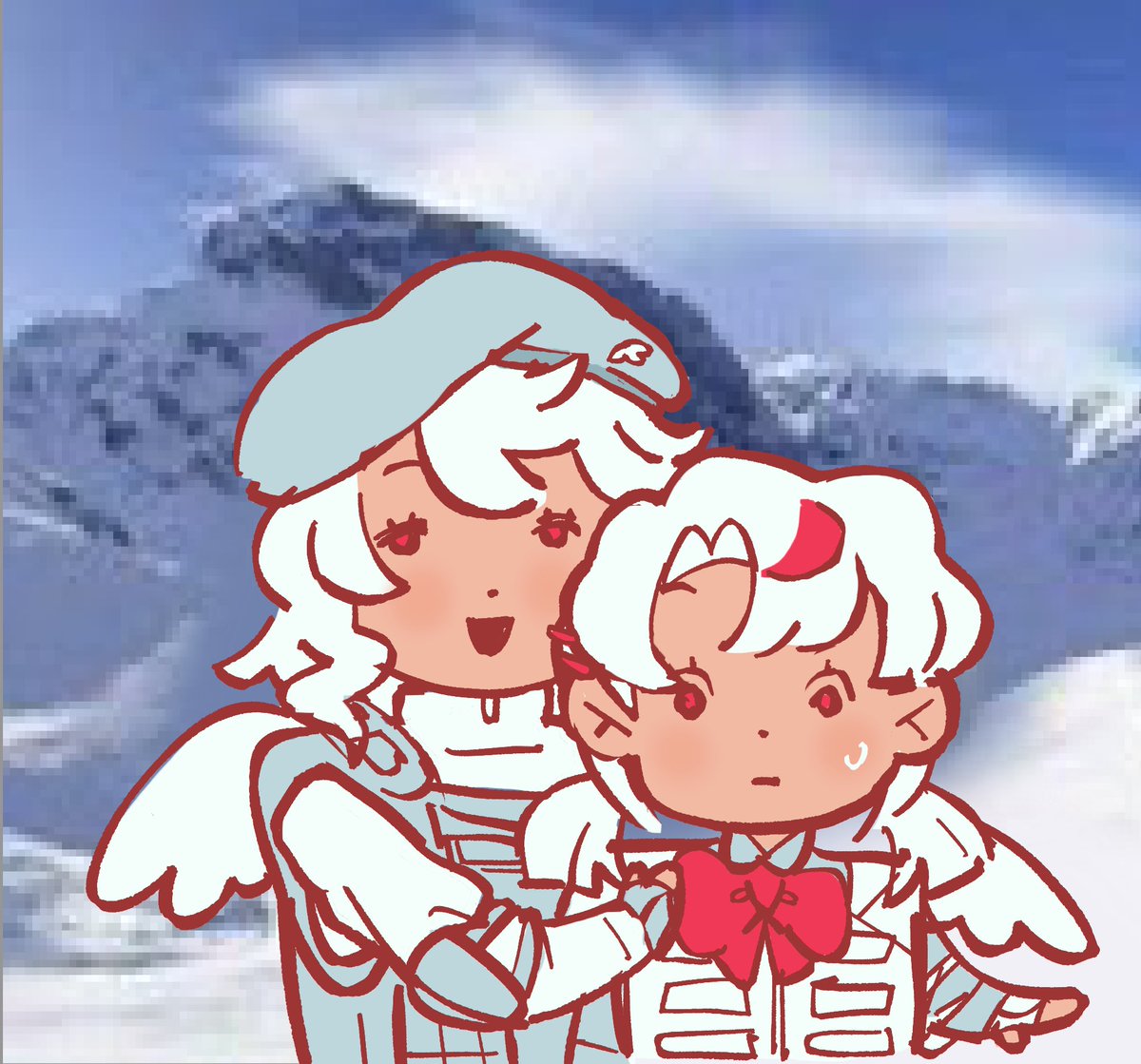 flapjastic's tweet photo. kanna and her fav kouhai #lovebullet https://t.co/fNe6GYW12W