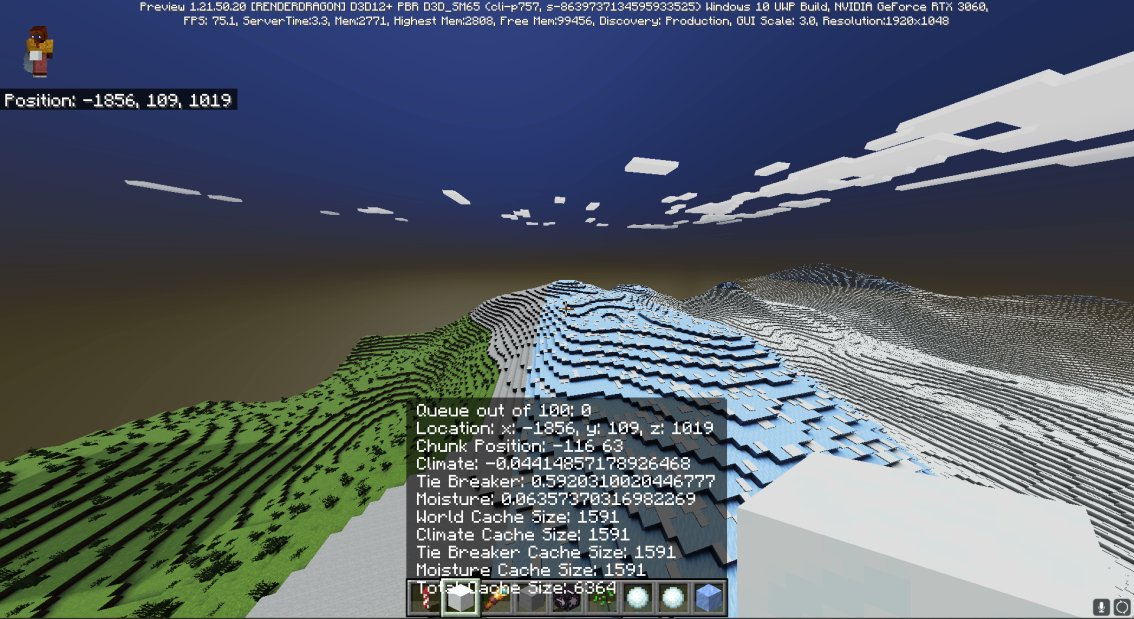 AkashicOf's tweet photo. I have rewritten the biome selection algorithm to take moisture into account! https://t.co/Ainf328GF5