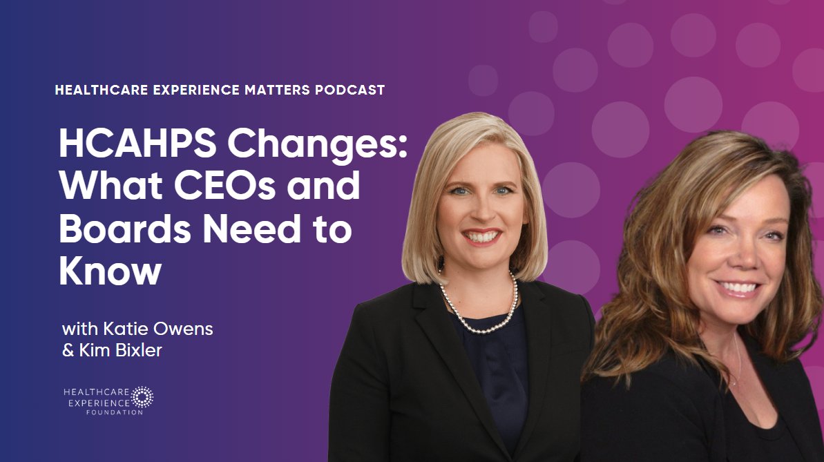 This week on our podcast, we are rebroadcasting our recent live webinar, which provides essential insights for CEOs and Boards regarding the upcoming HCAHPS 2.0 changes and how to enhance patient care effectively in light of these changes: youtu.be/NF2zfUGvJ2k