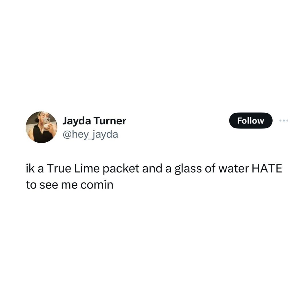 truelemon's tweet image. plain water could never 😉