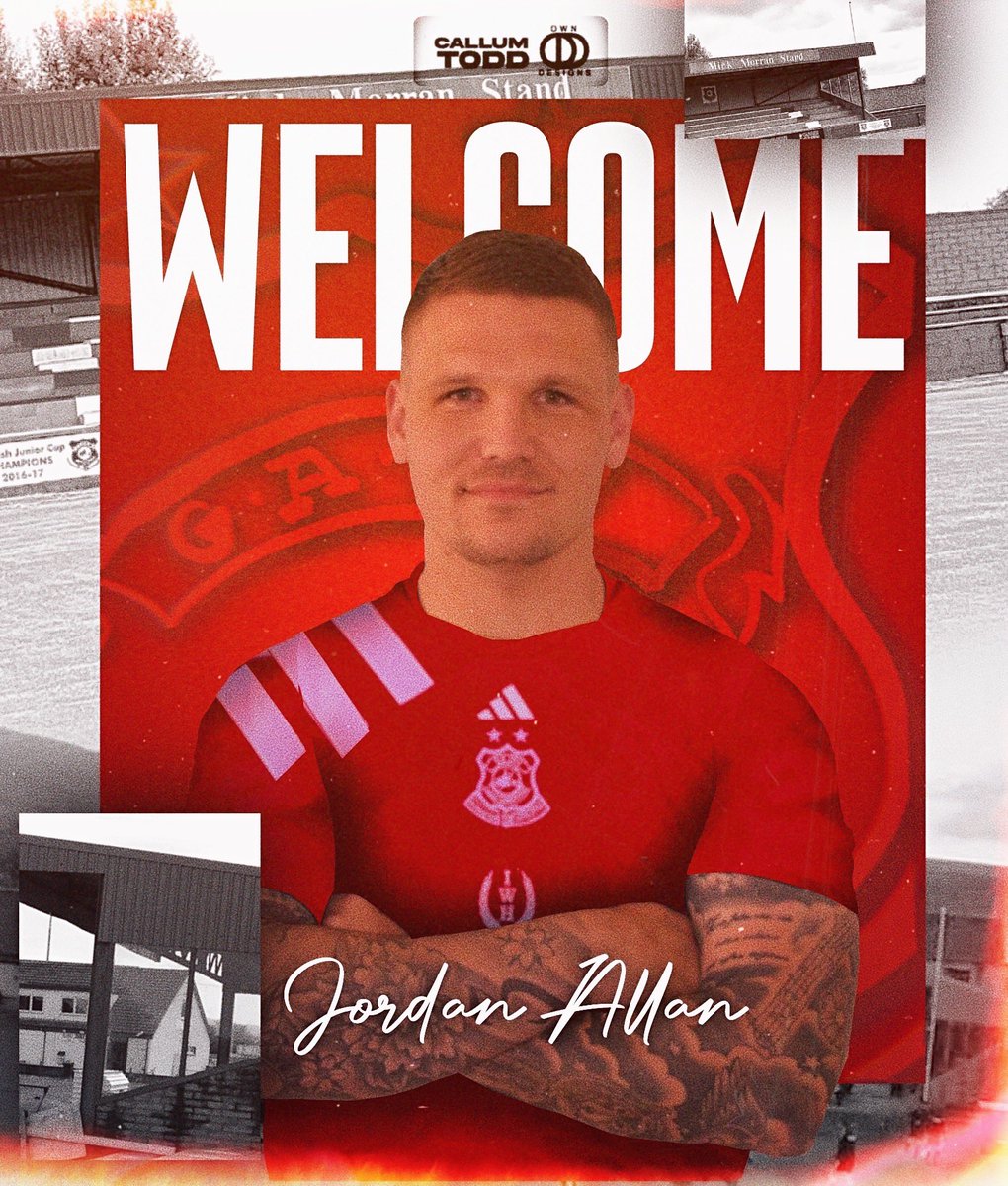📑✍🏼| ALLAN SIGNS ON

Glenafton Athletic are delighted to announce the signing of experienced defender <a href="/jordanSallan/">Jordan Allan</a> on a loan deal until the end of the 2024/2025 season. (1/3)