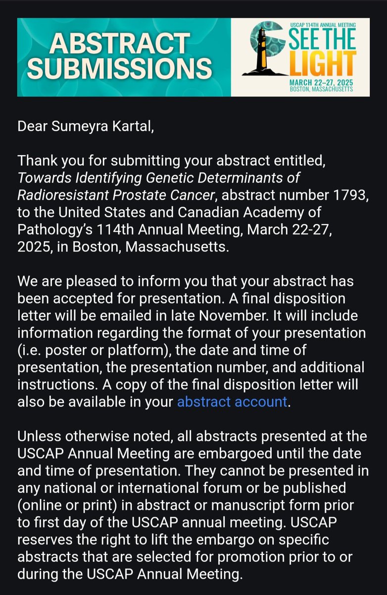 Good news! I'll be presenting at #USCAP2025 this time, thanks to my mentors! I'm really looking forward to being in Boston this March and connecting with others who share my passion for pathology!
#PathX