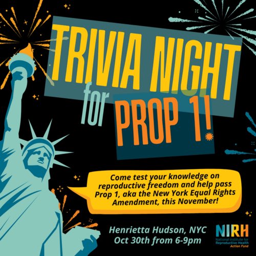 NIRH Action Fund (@nirhaction) on Twitter photo CALLING ALL NEW YORKERS 📣! Election Day is right around the corner, so show up and show out for a TRIVIA NIGHT to vote #YesOnProp1NY, aka the New York Equal Rights Amendment! Join us at <a href="/henriettahudson/">Henrietta Hudson</a> on October 30th from 6-9pm! RSVP at the link below!
secure.everyaction.com/gOg1xdamEUK_z4… CALLING ALL NEW YORKERS 📣! Election Day is right around the corner, so show up and show out for a TRIVIA NIGHT to vote #YesOnProp1NY, aka the New York Equal Rights Amendment! Join us at <a href="/henriettahudson/">Henrietta Hudson</a> on October 30th from 6-9pm! RSVP at the link below!
secure.everyaction.com/gOg1xdamEUK_z4…