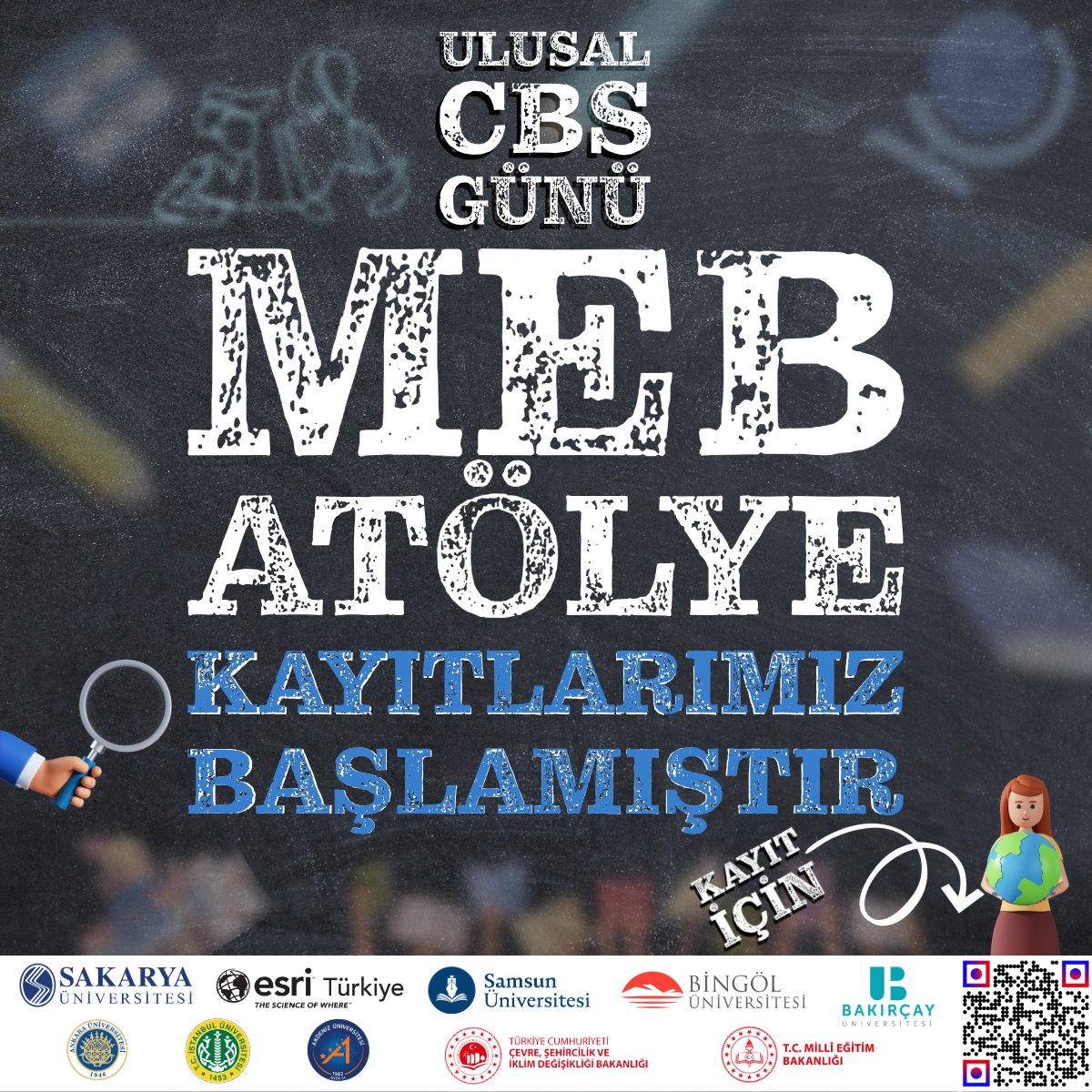 Atölyelerimiz, öğretmenlerimize CBS’nin eğitimdeki potansiyelini keşfetme ve uygulama fırsatı sunarken, aynı zamanda yeni müfredatın gerekliliklerine uygun kazanım edinmelerini sağlayacaktır.

Kayıt: forms.gle/DLWcGmBUDpcgqW…

*Kayıtlarımız 32 kişi ile sınırlıdır.
