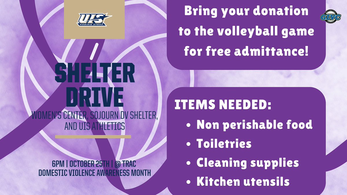 🌟Domestic Violence Awareness Game🌟

🆚 Drury University
🕝 6PM @ TRAC

For Questions or Accommodations Contact 870-675- 6237 or IGULL2@uis.edu. For Additional Questions Related to DVAM Contact the WomensCenter@UIS.edu