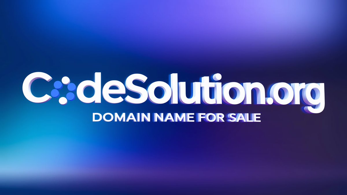 mrbrahimfilali's tweet image. 🚀 Unlock endless possibilities with CodeSolution.org!
Perfect for developers, tech startups, or coding communities. Your ultimate brand for coding solutions awaits! 💻✨
#DomainForSale #CodeSolution #TechBusiness #WebDev